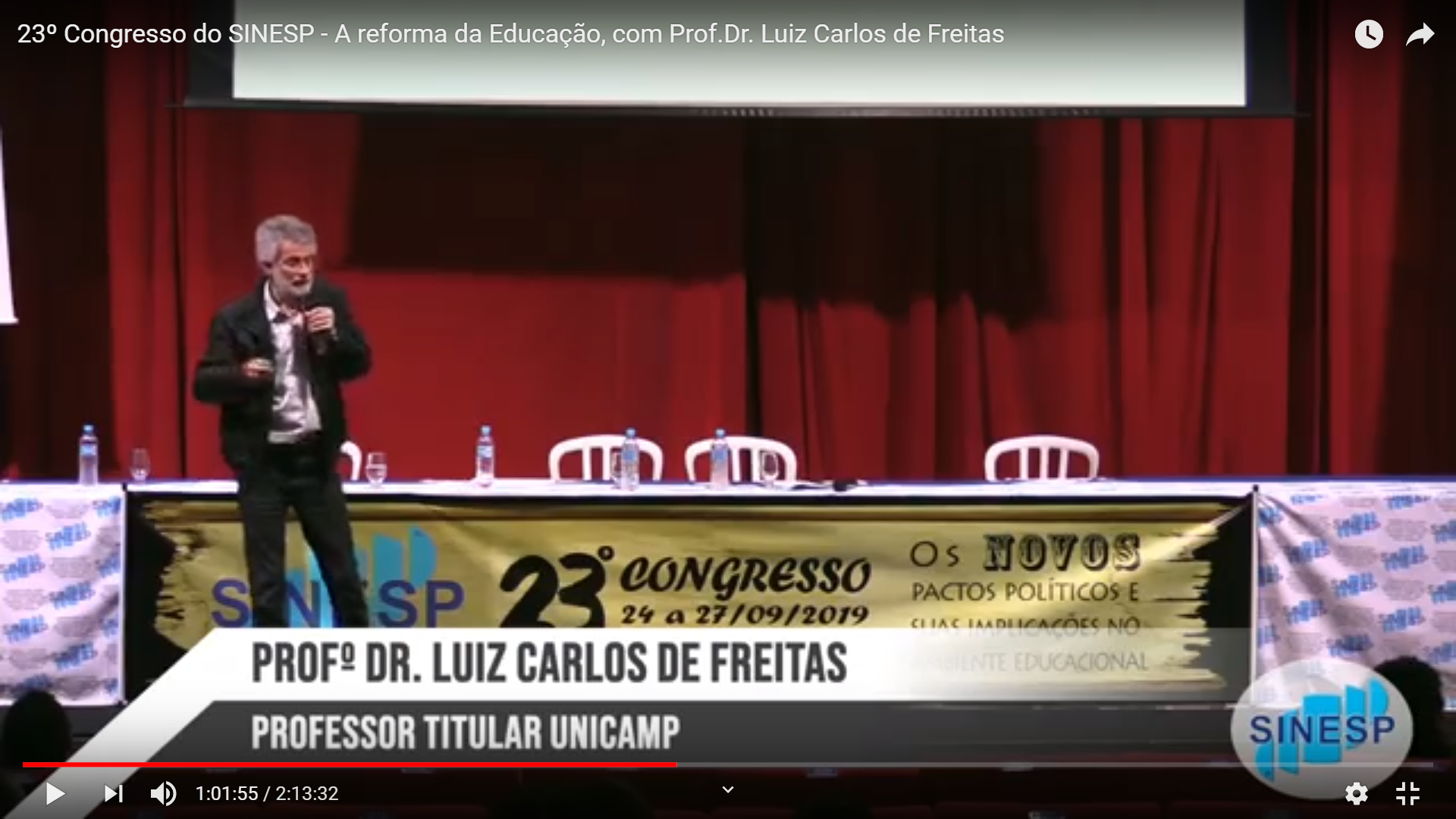 23º Congresso do SINESP - A reforma da Educação, com Prof.Dr. Luiz Carlos de Freitas