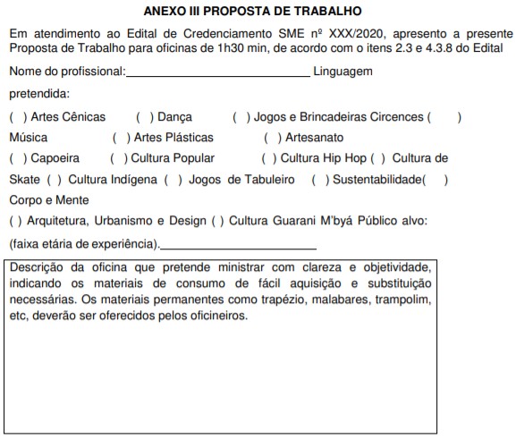 EDITAL DE CREDENCIAMENTO SME Nº 06 DE 20/08/2020 - COORDENADORES