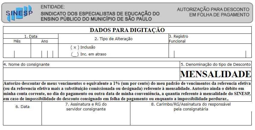 ficha filiacao dados