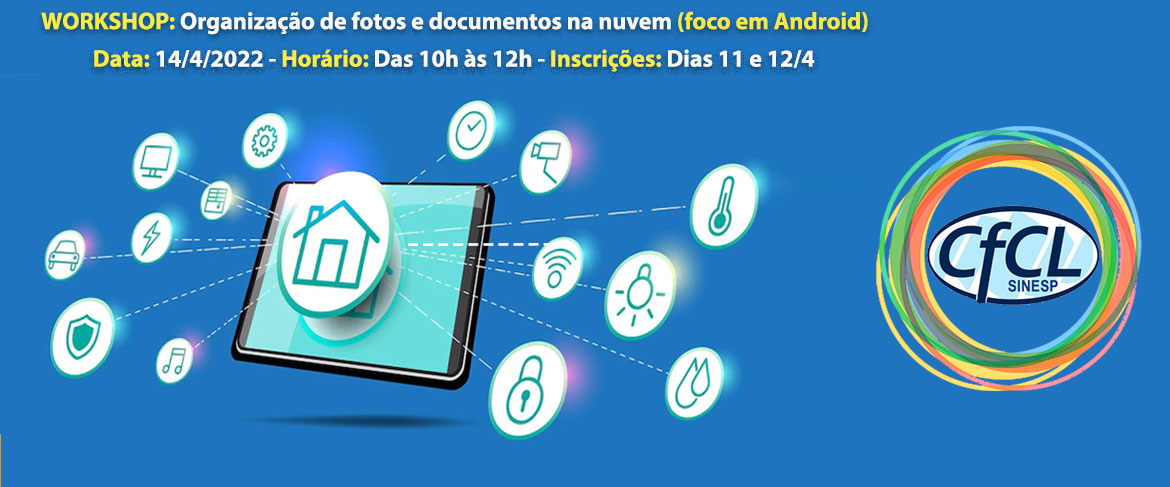 Organização de fotos e documentos na nuvem