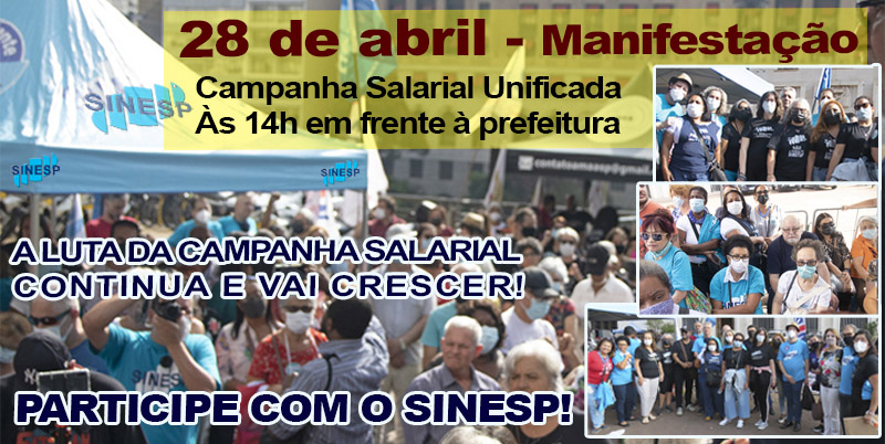 Manifestação da campanha salarial unificada - 28/04 - 14h