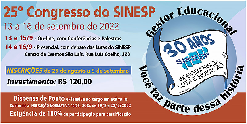 Banner Congresso do SINESP