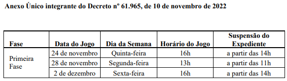 Decreto Municipal estabelece horários especiais em dias de jogos