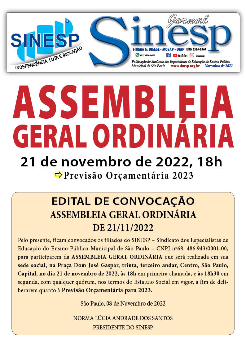 Boletim Assemleia 21 11 2022