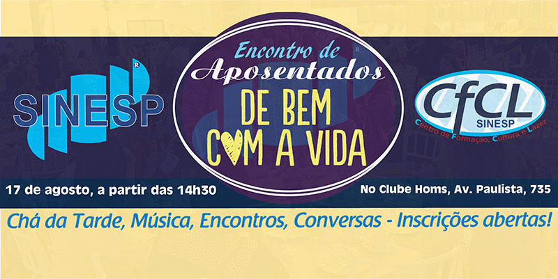 Encontro de Aposentados do SINESP 2023 tem chá da tarde, música