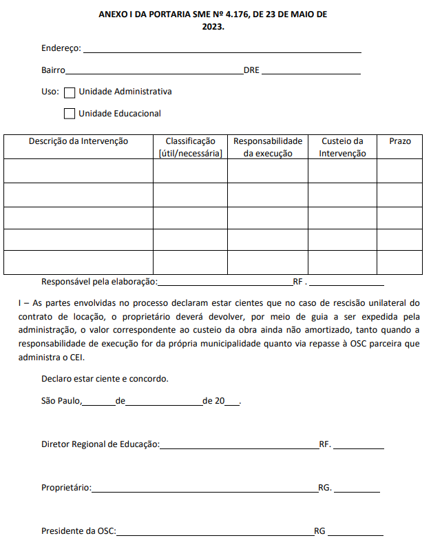 SUBSTITUIÇÃO PORTARIA 341 2023 FISCAL PE 041 2022 LOCAÇÃO DE