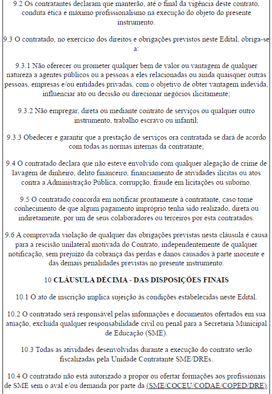 EDITAL DE CREDENCIAMENTO SME Nº 04, DE 25 DE SETEMBRO DE 2023. SME